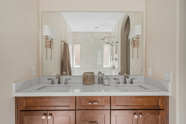 A modern bathroom vanity