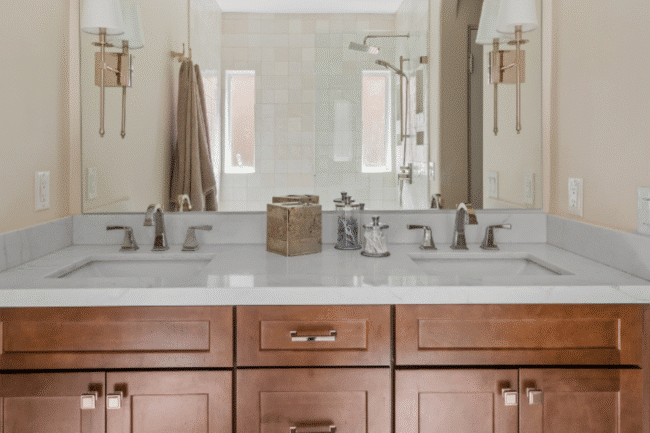 A modern bathroom vanity