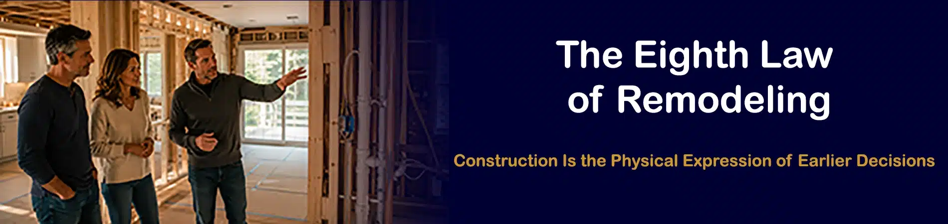 The Eighth Law of Remodeling - Construction Is the Physical Expression of Earlier Decisions