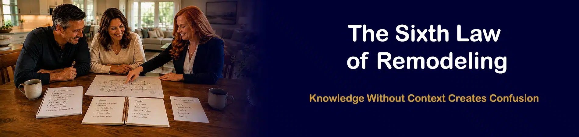The Sixth Law of Remodeling - Knowledge Without Context Creates Confusion