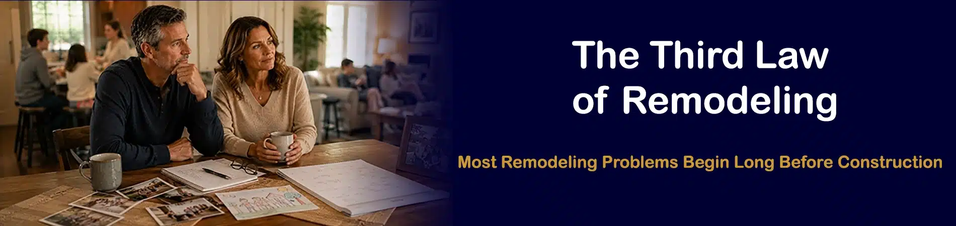 The Third Law of Remodeling - Most Remodeling Problems Begin Long Before Construction
